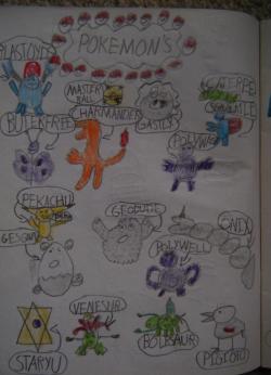 fuckyeahpokememe:  I love my 7 year old self for drawing these.