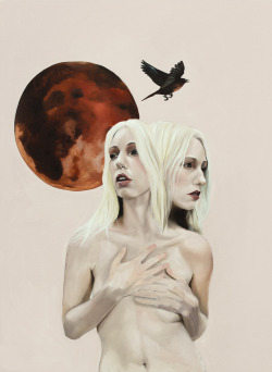 jenmann:  “Mars, The Grackle and the 2 headed Girl” ~ 36”x48”