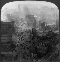 The San Francisco earthquake of 1906 view of Market street, unidentified