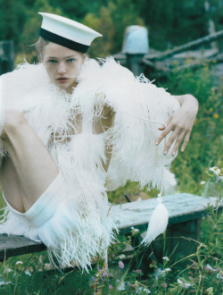 Sasha Pivovarova by Tim Walker for Vogue UK January 2007