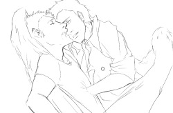 Lineart’s done, and I now have a soul!sex kink for Dean/Castiel.