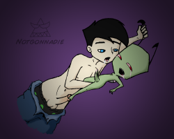 zim and danny phantom  theres two more pictures in this series
