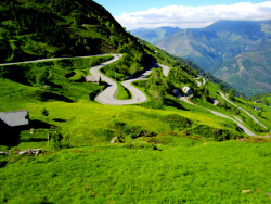 ysvoice:  | ♕ |  Luz-Ardiden, the course of Tour de France - By Owen Richard  posted by pedalfar: via Cycling Tips - What You Missed This Morning  