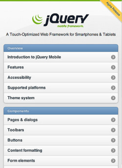 jQuery Mobile Alpha 1 Released  Today we’re pleased to announce