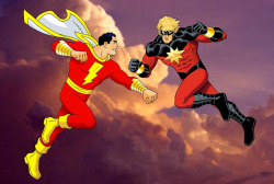 herohappy:  Captain Marvel Vs Captain Mar-Vell by Tommy Tejeda