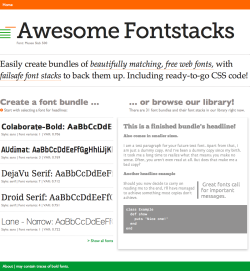 decodering:  Awesome Fontstacks Easily create bundles of beautifully