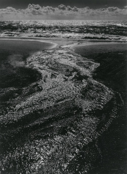 Stream, Sea, Clouds, Rodeo Lagoon, California photo by Ansel