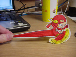 mikeballan:  The fastest paper cutout alive..! He looks so cute..!