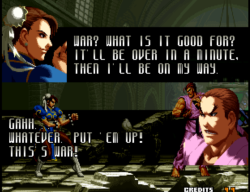 bison2winquote:  - Chun-Li and Dan Hibiki pre-fight, SNK vs Capcom: