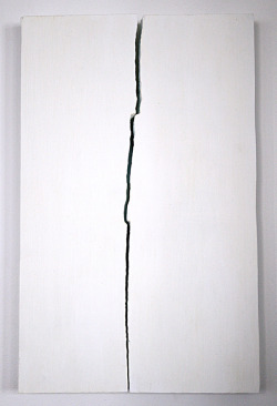 White Crack #1 (oil on blue foam) by Alex Perweiler