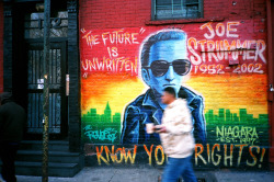 Joe Strummer murales by Dr. Revolt - Niagara Bar,  Alphabet