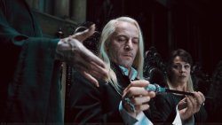 -infamoushogwartsjaguar:  “Your wand, Lucius, I require your