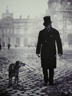 zenfancy:  Gustave Caillebotte with his dog by Martial Caillebotte,