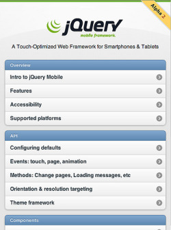 jQuery Mobile Alpha 2 Released