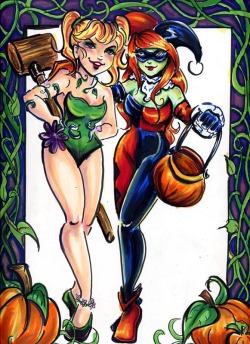 fuckyeahharleyandivy:  Aww, Harl & Red went as each other