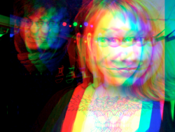 carlovely in 3D:  andrew & i : work buddies in technicolor 
