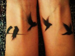 fuckyeahtattoos:  My first tattoo. It is one swallow for each