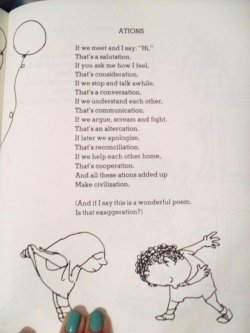 thicklet:  Ations by Shel Silverstein. My favorite poem and future