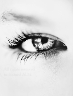 black-and-white:  one stare | by Deeevilish 
