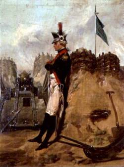 18thcenturylove:  Young Alexander Hamilton as an Artillery Captain.