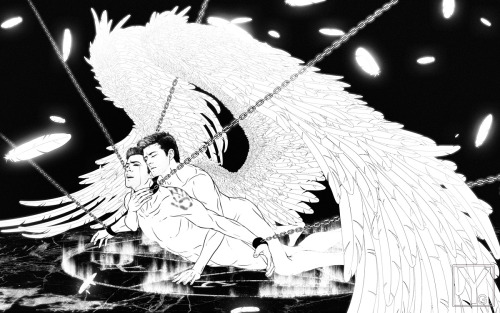 fuckyesyaoi:  Supernatural.  Dean & Cas by YanaGoya