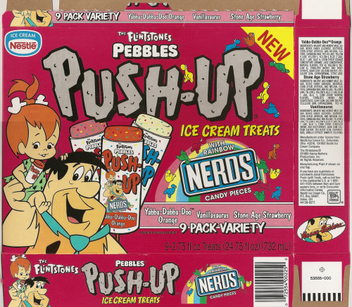 imremembering:  The Flinstones Pebbles Push-Ups with Rainbow Nerds (Remembered by electricraspberry / photo via.) 