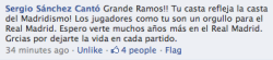 WORDS! (from Sergio Ramos official facebook page) Basically -