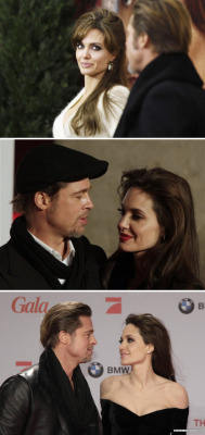 bohemea:  suicideblonde:  Brad Pitt and Angelina Jolie eye-fucking