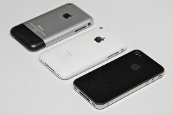 thefuckitsjudii:  Original iPhone + iPhone 3G + iPhone 4. 
