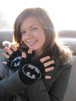 fuckyeahgeekgirls:   My super awesome Batman gloves.  Thanks