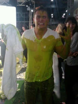 rwfan11:  ….Miz- covered in goo! …..enter any dirty inappropriate