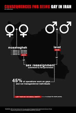 androphilia:  [LGBT rights in Iran | Wikipedia] [Iran : Discrimination