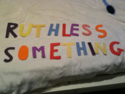 ignore the hairbrush /: I’m cutting out the words to  ‘RUTHLESS’