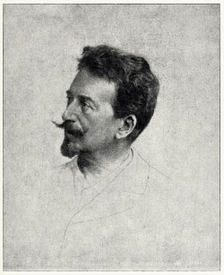 oldbookillustrations:  Portrait of Félicien Rops. Etching by