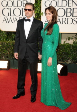 suicideblonde:  Brad Pitt and Angelina Jolie have arrived, so
