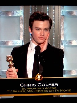 oldfilmsflicker:  inothernews:  Chris Colfer.  I don’t watch