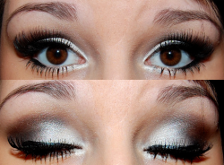 beautylish:  Master the perfect smokey eye with this silver smokey