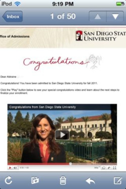 One of the best emails i ever received!! Got accepted into SDSU