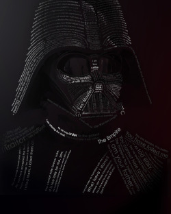 svalts:  Darth Vader Typography // By Guilherme Ranoya 