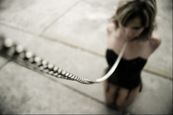 alexandhissubmissivepet:  Pet leashed and waiting on her knees.