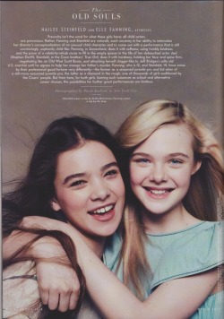 suicideblonde:  Hailee Steinfeld and Elle Fanning photographed