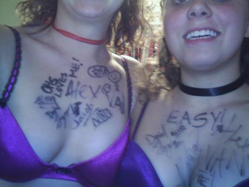 Two Topless Tuesday-ers! Lots of notes there…. just read it your damn selves, ha ha