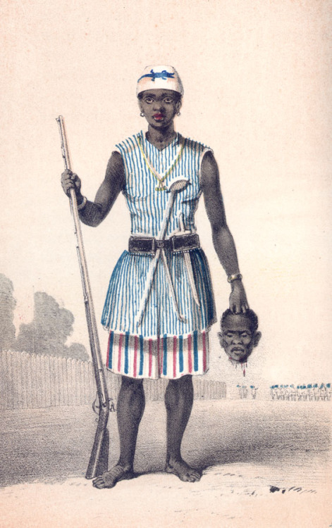 diasporicroots:  Diasporicroots: The Dahomey Amazons The Dahomey Amazons were a Fon all-female military regiment of the Kingdom of Dahomey (now known as Benin). They were named so by Western observers and historians due to their similarity to the legendar