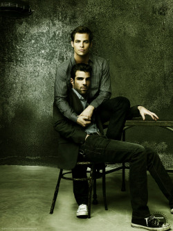 Chris Pine and Zachary Quinto  Is there something we should know