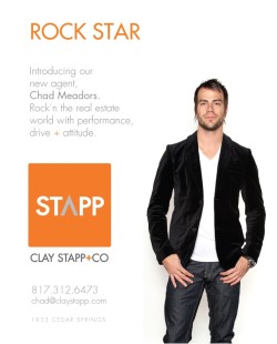 Ad with rockstar realtor, Chad Meadors of Clay Stapp   Co.