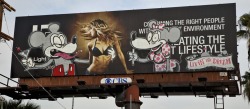 supersonicelectronic:  Banksy took over a billboard on Sunset