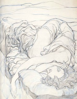 brianmichaelbendis:  Ororo Sleeping by Barry Windsor Smith 