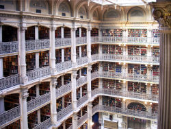 bookshelves:  George Peabody Library 