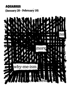 newspaperblackout:  Newspaper Blackout Horoscopes for March 2011