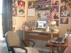 My desk, its more of a merch table than a desk but I have no